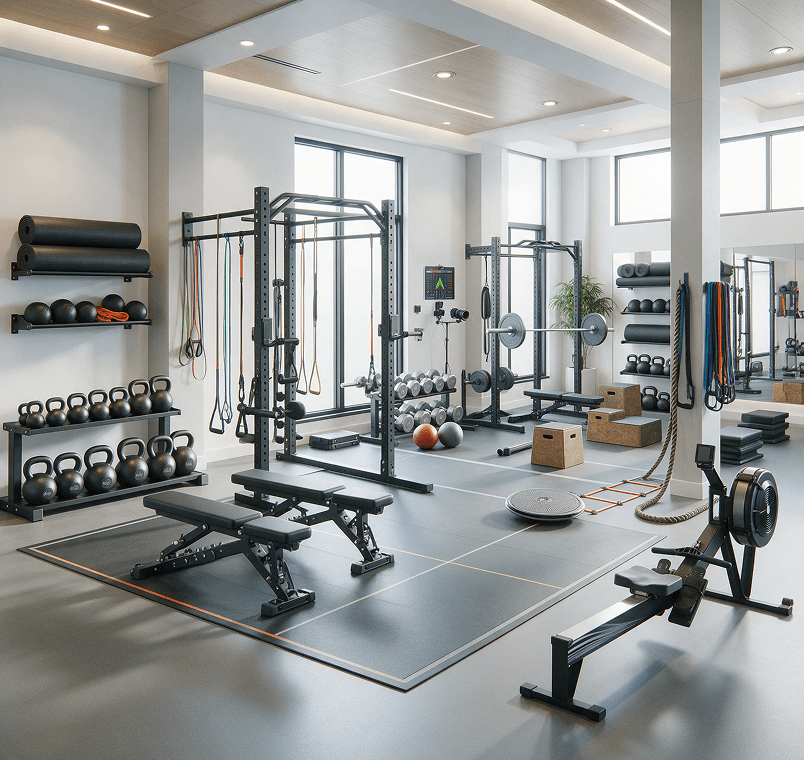 Person performing guided functional training exercises